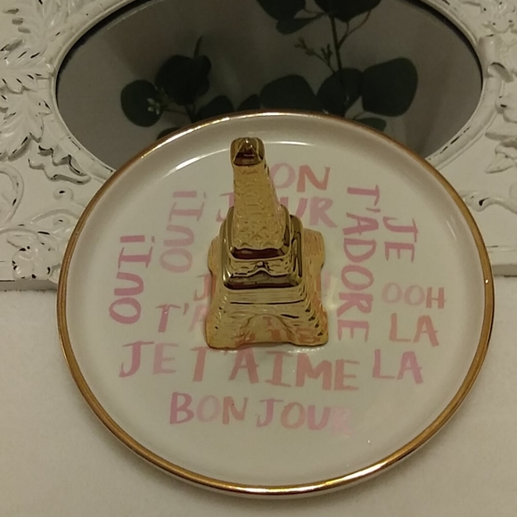 Paris gold Eiffel Tower chic trinket/jewelry dish - Picture 4 of 4